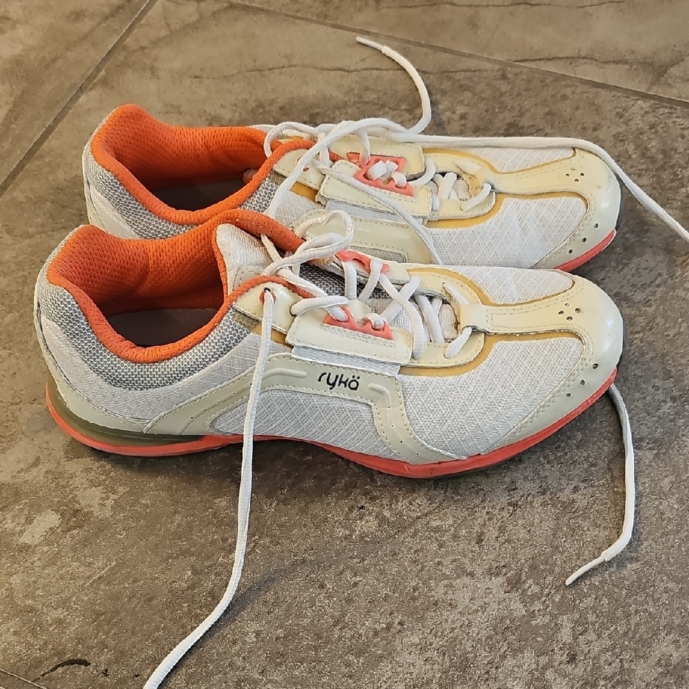 Ryka Women's White and Coral Athletic Shoes